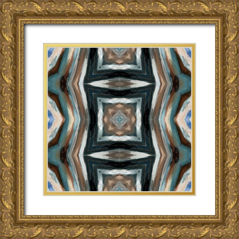 Indian Blanket I Gold Ornate Wood Framed Art Print with Double Matting by Bolokofsky, Ronald