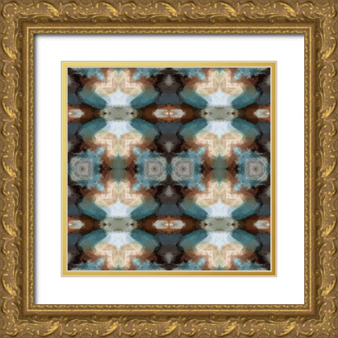 Indian Blanket IV Gold Ornate Wood Framed Art Print with Double Matting by Bolokofsky, Ronald