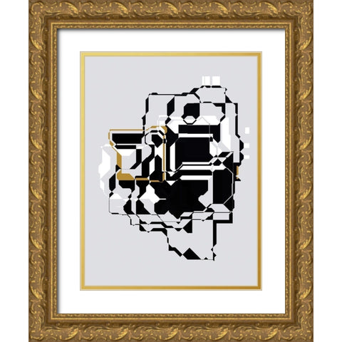 Inner Dimensions II Gold Ornate Wood Framed Art Print with Double Matting by Bolokofsky, Ronald