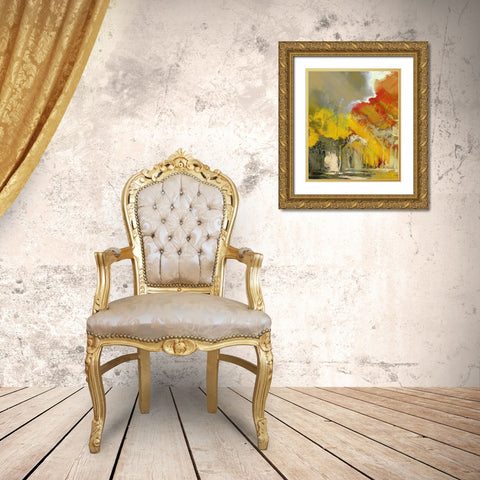 Lava Flow II Gold Ornate Wood Framed Art Print with Double Matting by Bolokofsky, Ronald