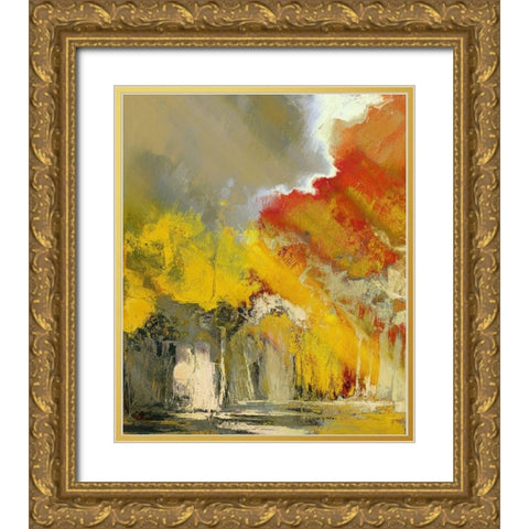 Lava Flow II Gold Ornate Wood Framed Art Print with Double Matting by Bolokofsky, Ronald