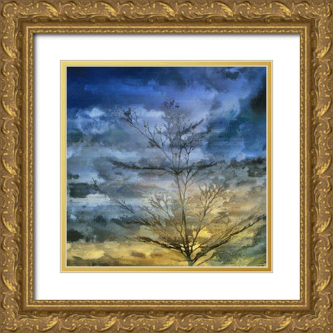 Marble Skies Gold Ornate Wood Framed Art Print with Double Matting by Bolokofsky, Ronald