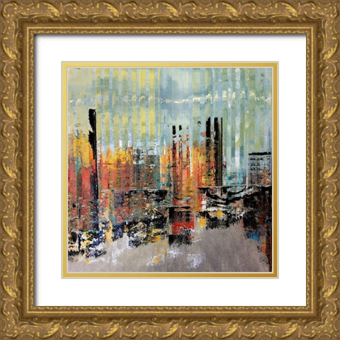 Market Street Gold Ornate Wood Framed Art Print with Double Matting by Bolokofsky, Ronald