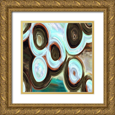 Orbs I Gold Ornate Wood Framed Art Print with Double Matting by Bolokofsky, Ronald