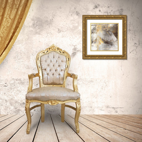 Silver Palm Leaves Gold Ornate Wood Framed Art Print with Double Matting by Bolokofsky, Ronald