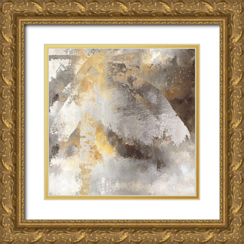 Silver Palm Leaves Gold Ornate Wood Framed Art Print with Double Matting by Bolokofsky, Ronald