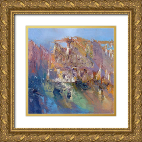 Venice Gold Ornate Wood Framed Art Print with Double Matting by Bolokofsky, Ronald