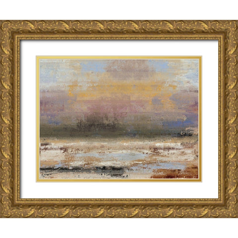 Vista del Lago Gold Ornate Wood Framed Art Print with Double Matting by Bolokofsky, Ronald
