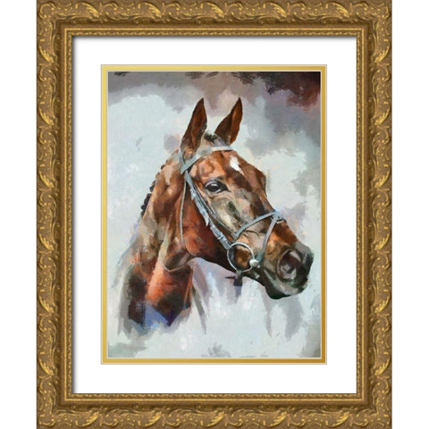 Portrait of a Champion Gold Ornate Wood Framed Art Print with Double Matting by Bolokofsky, Ronald