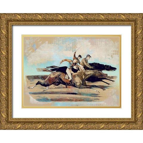 Winner By A Nose Gold Ornate Wood Framed Art Print with Double Matting by Bolokofsky, Ronald
