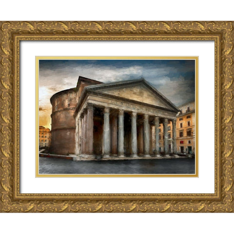 Ancient Pantheon II Gold Ornate Wood Framed Art Print with Double Matting by Bolokofsky, Ronald
