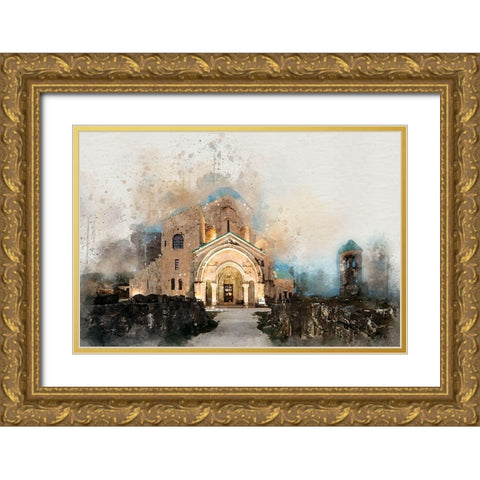 Bagrati Cathedral Gold Ornate Wood Framed Art Print with Double Matting by Bolokofsky, Ronald