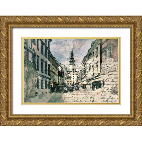 Bratislava  Gold Ornate Wood Framed Art Print with Double Matting by Bolokofsky, Ronald