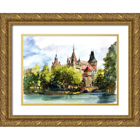 Budapest Castle II Gold Ornate Wood Framed Art Print with Double Matting by Bolokofsky, Ronald