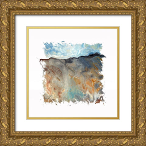 Abstract 1380 Gold Ornate Wood Framed Art Print with Double Matting by Bolokofsky, Ronald