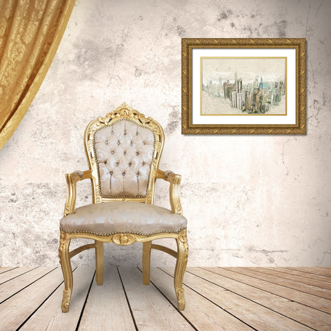 Hong Kong Gold Ornate Wood Framed Art Print with Double Matting by Bolokofsky, Ronald