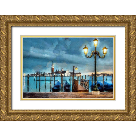Afternoon in Venice III Gold Ornate Wood Framed Art Print with Double Matting by Bolokofsky, Ronald