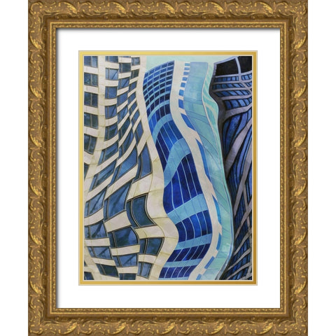 City Scrapers II Gold Ornate Wood Framed Art Print with Double Matting by Bolokofsky, Ronald