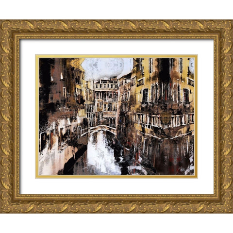 Old Venice II Gold Ornate Wood Framed Art Print with Double Matting by Bolokofsky, Ronald