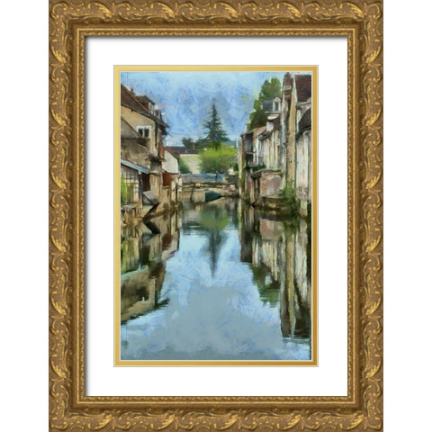 On the Water  Gold Ornate Wood Framed Art Print with Double Matting by Bolokofsky, Ronald