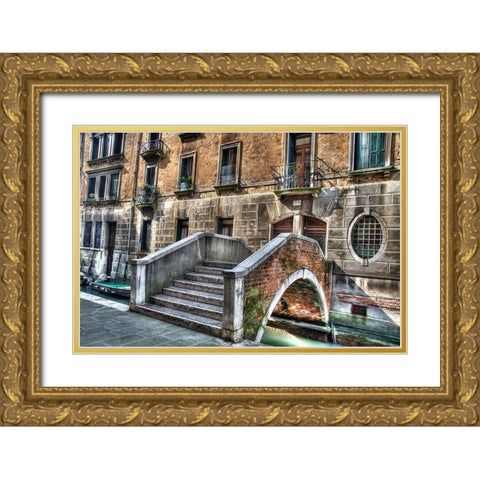 Steps To the Front Door Gold Ornate Wood Framed Art Print with Double Matting by Bolokofsky, Ronald