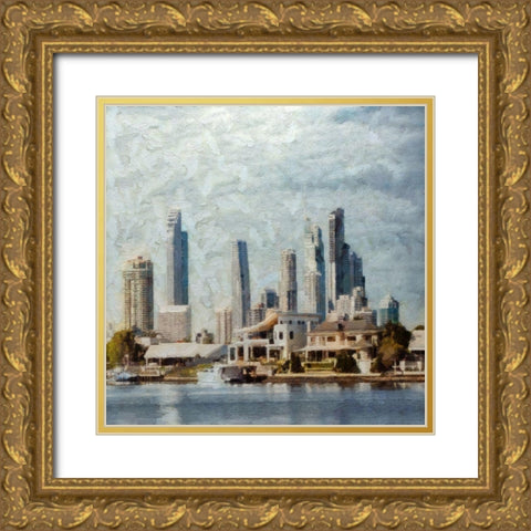 Surfers Paradise Square II Gold Ornate Wood Framed Art Print with Double Matting by Bolokofsky, Ronald
