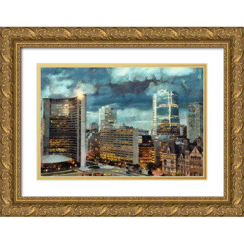 Toronto Gold Ornate Wood Framed Art Print with Double Matting by Bolokofsky, Ronald