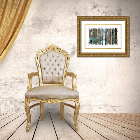 Venice Cafe I Gold Ornate Wood Framed Art Print with Double Matting by Bolokofsky, Ronald