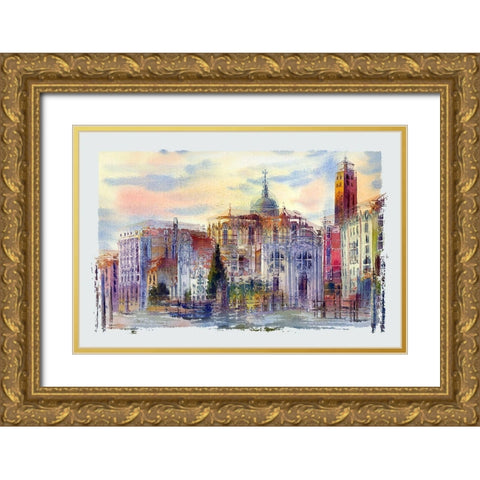 Venice Shear  Gold Ornate Wood Framed Art Print with Double Matting by Bolokofsky, Ronald