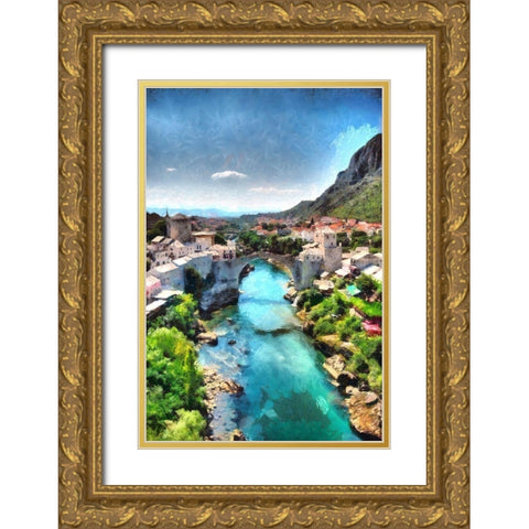 View From the Minaret Gold Ornate Wood Framed Art Print with Double Matting by Bolokofsky, Ronald