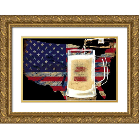 American Brew Gold Ornate Wood Framed Art Print with Double Matting by Bolokofsky, Ronald