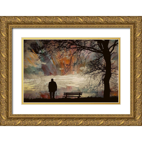 Autumn of Life Gold Ornate Wood Framed Art Print with Double Matting by Bolokofsky, Ronald