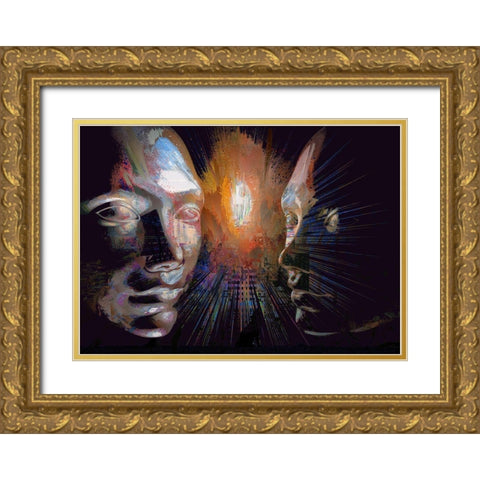 Brain Storming Gold Ornate Wood Framed Art Print with Double Matting by Bolokofsky, Ronald