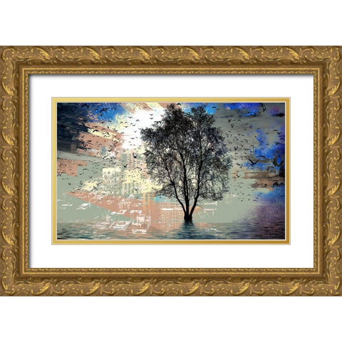 Break of Day Gold Ornate Wood Framed Art Print with Double Matting by Bolokofsky, Ronald