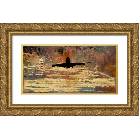Into the Sunset Gold Ornate Wood Framed Art Print with Double Matting by Bolokofsky, Ronald