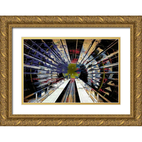 Leaving the Station Gold Ornate Wood Framed Art Print with Double Matting by Bolokofsky, Ronald