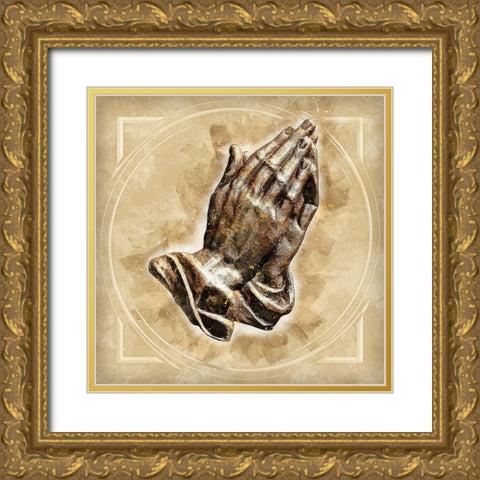 Pray For World Sanity Gold Ornate Wood Framed Art Print with Double Matting by Bolokofsky, Ronald
