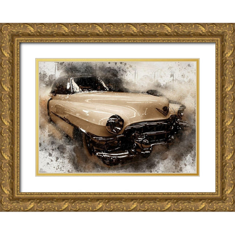 Shiny Cadillac Gold Ornate Wood Framed Art Print with Double Matting by Bolokofsky, Ronald
