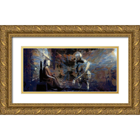 To Be Human Gold Ornate Wood Framed Art Print with Double Matting by Bolokofsky, Ronald