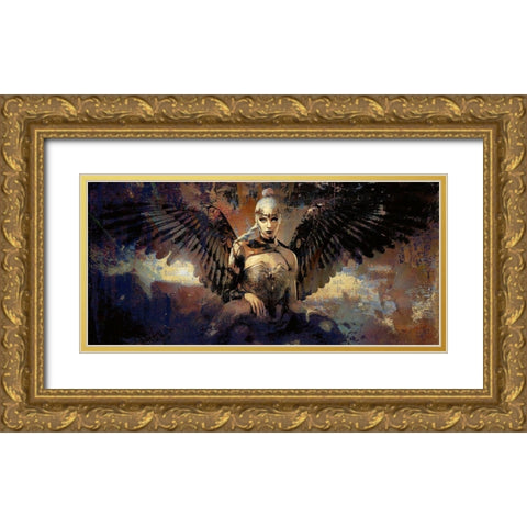 Angel In Waiting Gold Ornate Wood Framed Art Print with Double Matting by Bolokofsky, Ronald