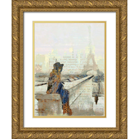 Another Sunday In Paris II Gold Ornate Wood Framed Art Print with Double Matting by Bolokofsky, Ronald