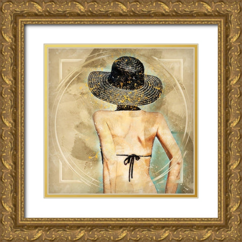 Bikini Top and Hat Gold Ornate Wood Framed Art Print with Double Matting by Bolokofsky, Ronald