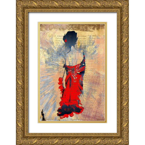 Evening Attire Gold Ornate Wood Framed Art Print with Double Matting by Bolokofsky, Ronald