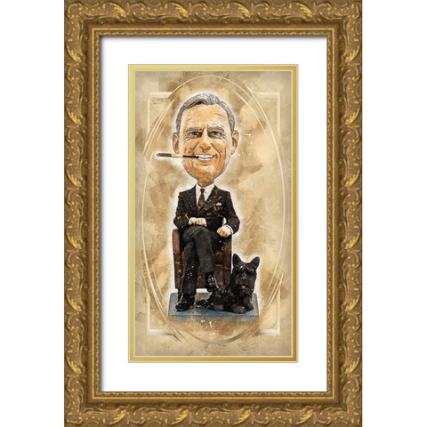 FDR Gold Ornate Wood Framed Art Print with Double Matting by Bolokofsky, Ronald