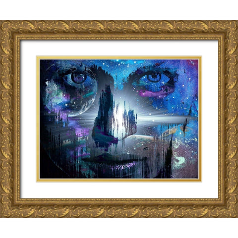 Infinite Stare Gold Ornate Wood Framed Art Print with Double Matting by Bolokofsky, Ronald