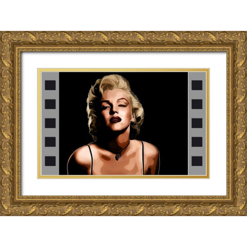 Marilyn Gold Ornate Wood Framed Art Print with Double Matting by Bolokofsky, Ronald