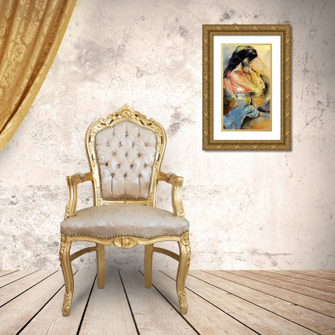 Modesty II Gold Ornate Wood Framed Art Print with Double Matting by Bolokofsky, Ronald