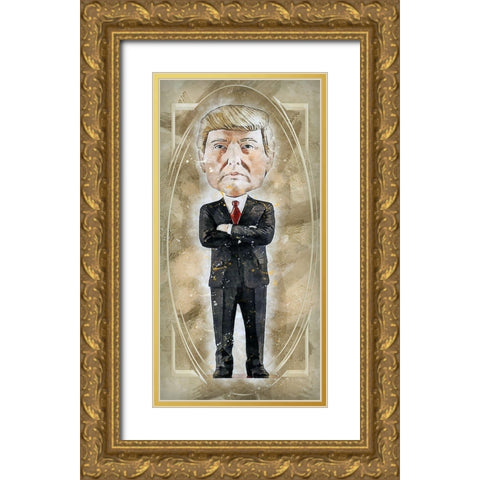 Trump Gold Ornate Wood Framed Art Print with Double Matting by Bolokofsky, Ronald