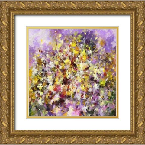 Autumn Garden I Gold Ornate Wood Framed Art Print with Double Matting by Bolokofsky, Ronald