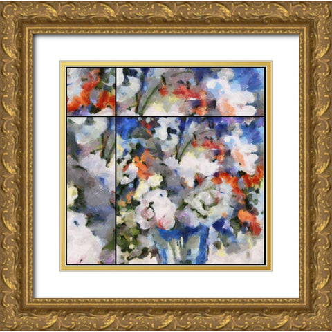 Autumn Bouquet II Gold Ornate Wood Framed Art Print with Double Matting by Bolokofsky, Ronald